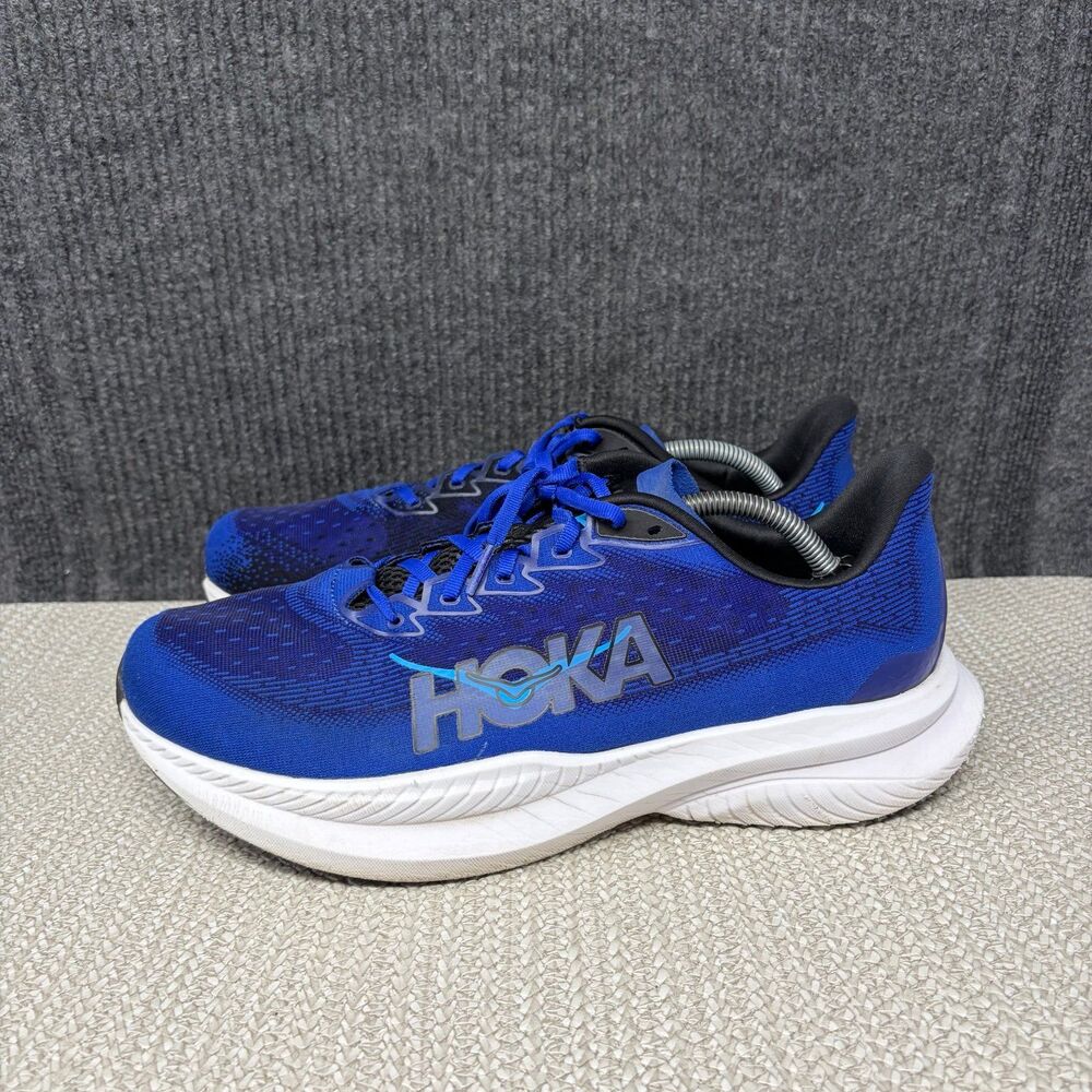 Hoka One One Mach 6 Night Sky Blue Black Athletic Running Shoes Men’s 12 WIDE 2E - Picture 3 of 8